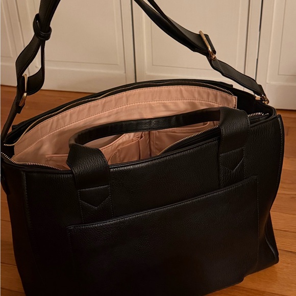 Poppy & Peonies Classic Black Tote - Picture 2 of 4